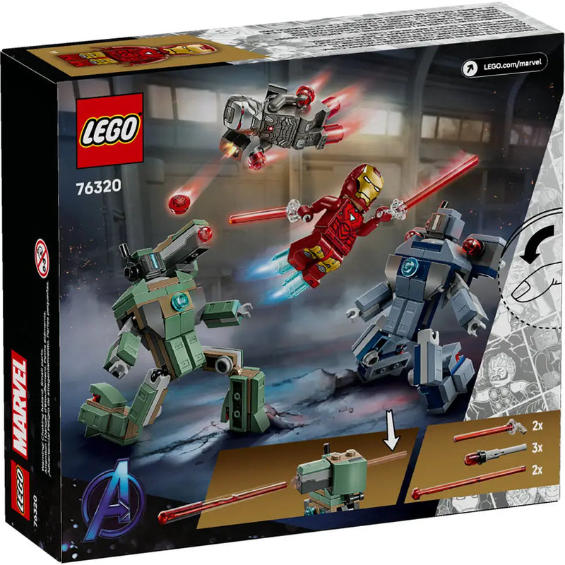 Lego 76320 Super Heroes Marvel Iron Man & War Machine vs. Hammer Drones (204 Pieces)