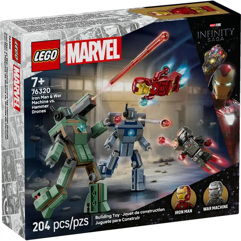 Lego 76320 Super Heroes Marvel Iron Man & War Machine vs. Hammer Drones (204 Pieces)
