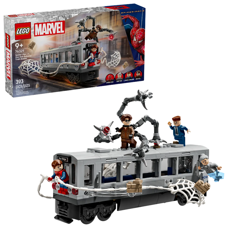 Lego 76321 Super Heroes Marvel Spider-Man vs. Doc Ock Subway Train Scene (393 Pieces)