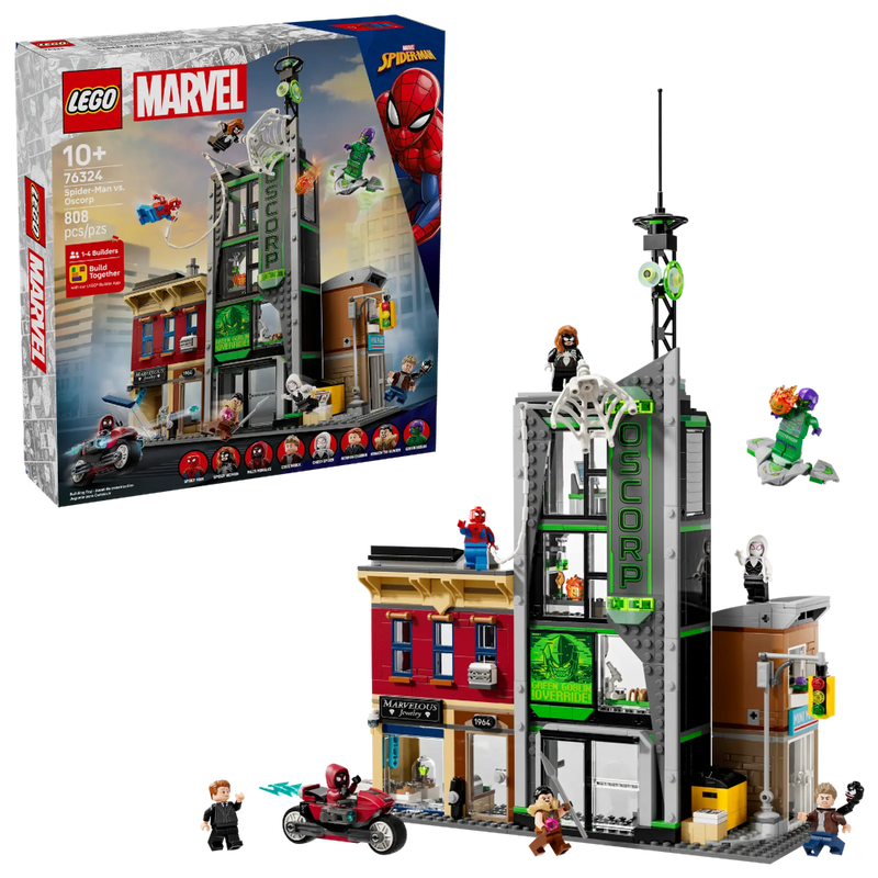 Lego 76324 Super Heroes Marvel Spider-Man vs. Oscorp (808 Pieces)