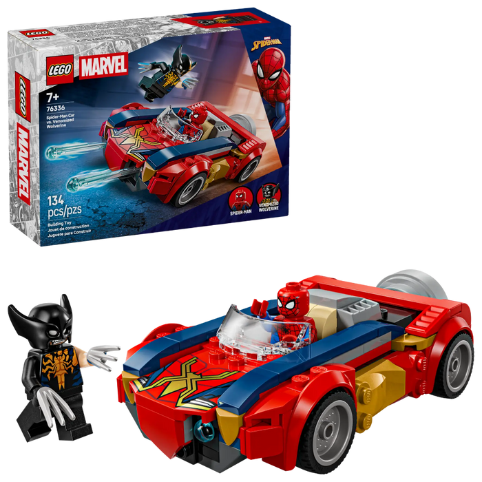 Lego 76336 Super Heroes Marvel Spider-Man Car Vs. Venomized Wolverine (134 Pieces)-Construction-LEGO-Toycra