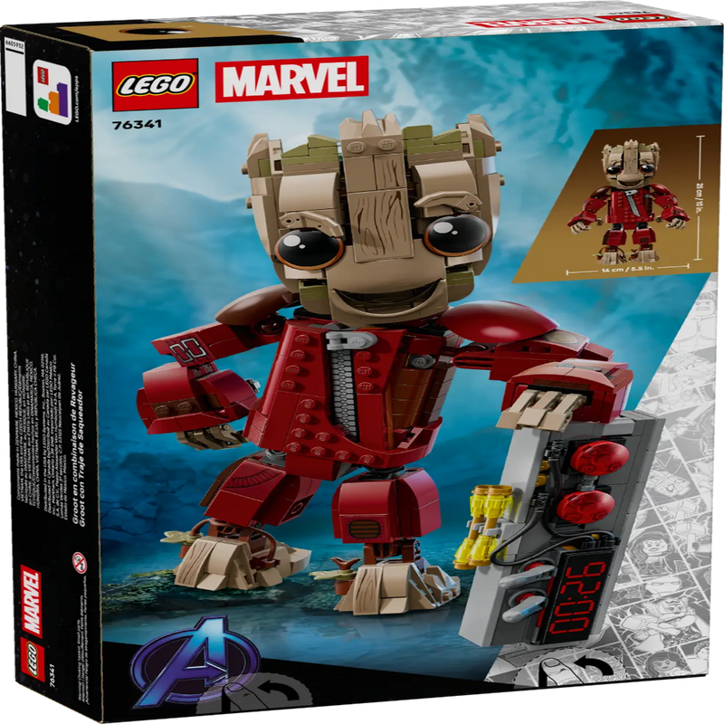 Lego 76341 Super Heroes Marvel Ravager Jumpsuit Groot (604 Pieces)