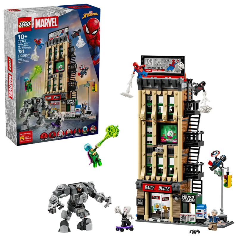 Lego 76342 Super Heroes Marvel Spider-Man Vs. Mysterio: The Daily Bugle (781 Pieces)
