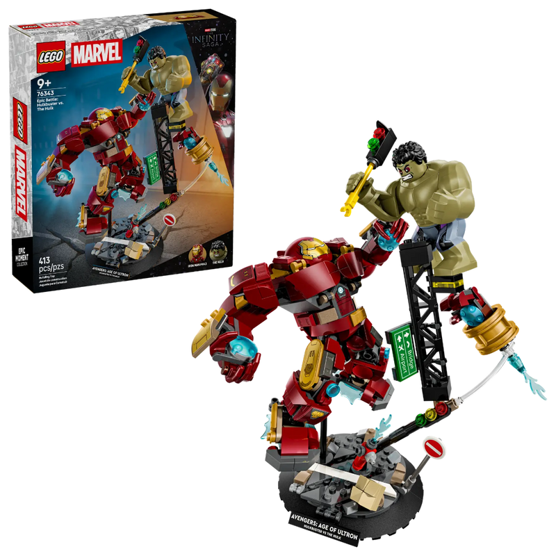 Lego 76343 Super Heroes Marvel Epic Battle: Hulkbuster Vs. The Hulk (413 Pieces)