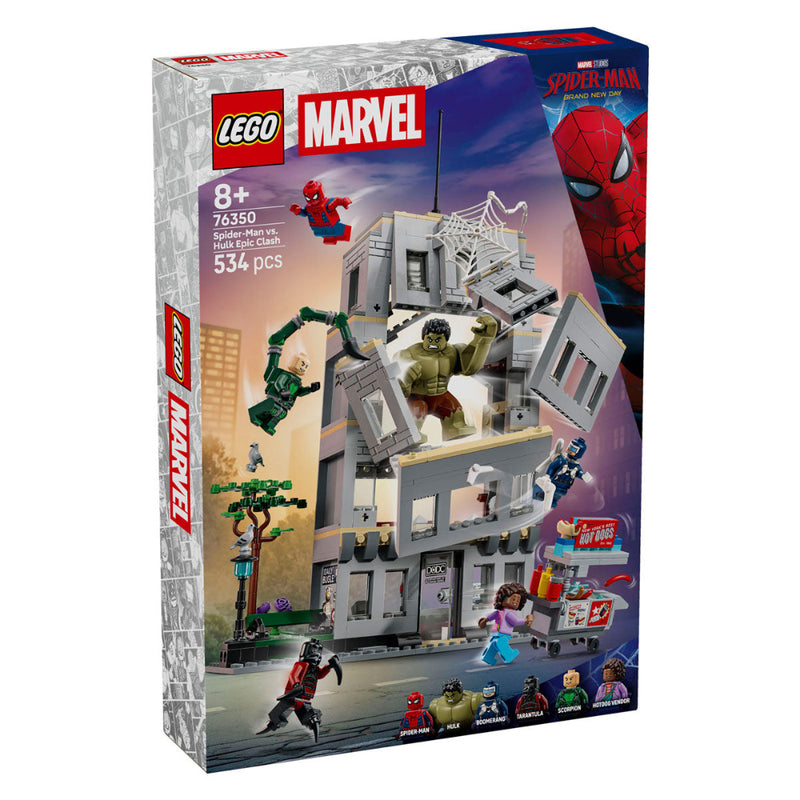 Lego 76350 Super Heroes Marvel Spider-Man Vs. Hulk Epic Clash (534 Pieces)