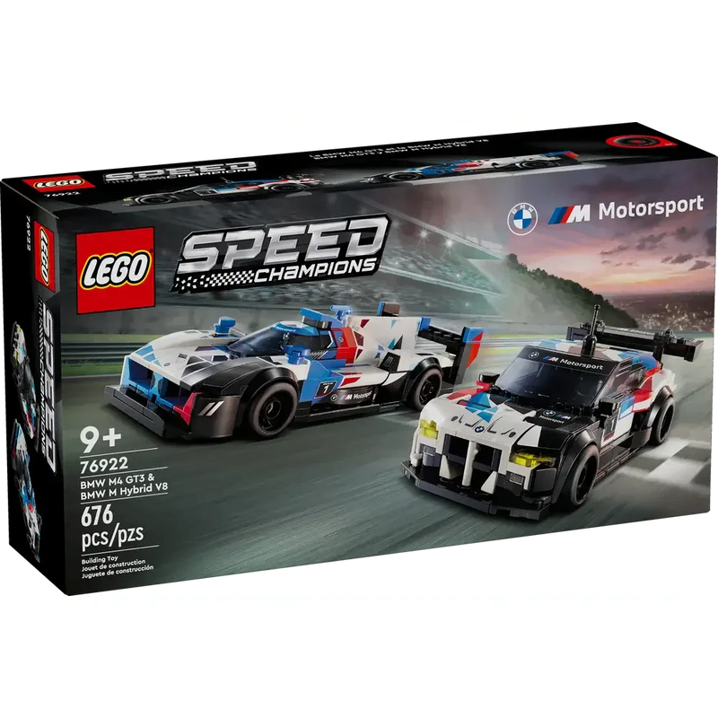 Lego 76922 Speed Champions BMW M4 GT3 & BMW M Hybrid V8 Race Cars (676 Pieces)