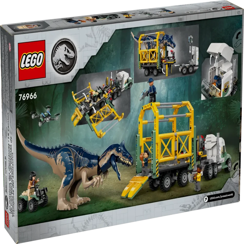 Lego 76966 Jurassic World Dinosaur Missions Allosaurus Transport Truck (588 Pieces)