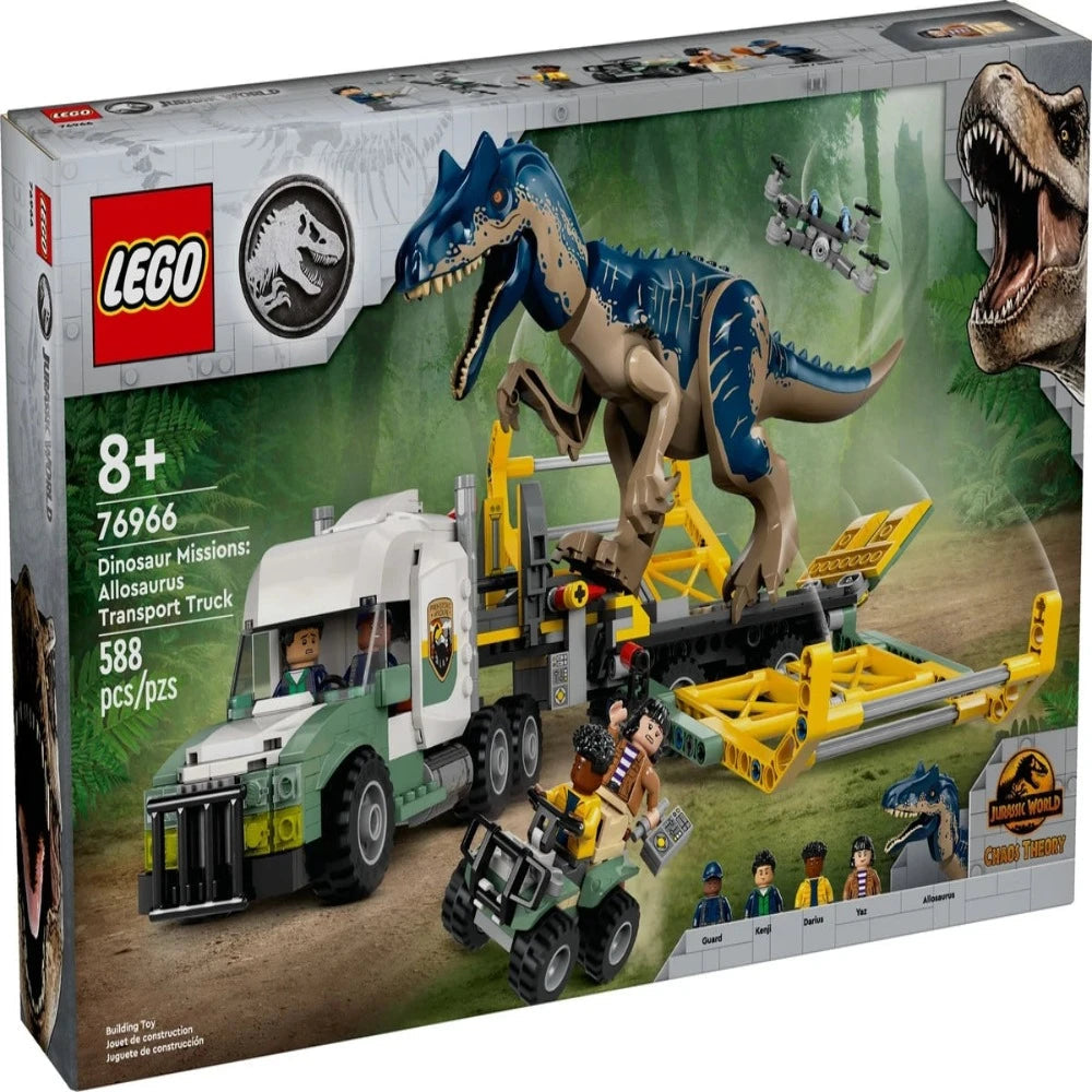 Lego 76966 Jurassic World Dinosaur Missions Allosaurus Transport Truck (588 Pieces)