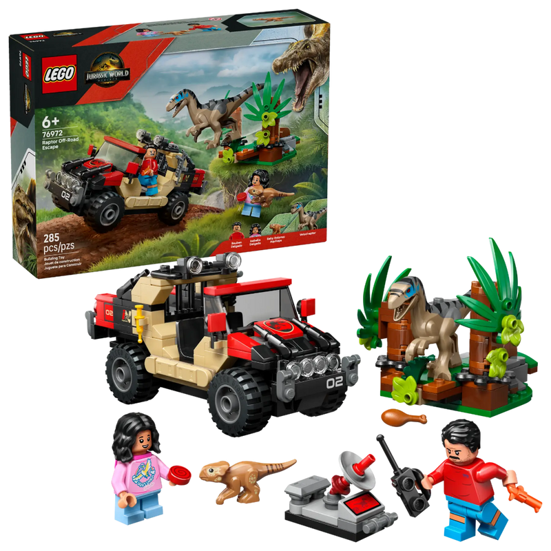 Lego 76972 Jurassic World Raptor Off-Road Escape (285 Pieces)