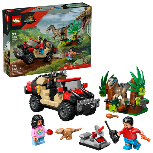 Lego 76972 Jurassic World Raptor Off-Road Escape (285 Pieces)-Construction-LEGO-Toycra