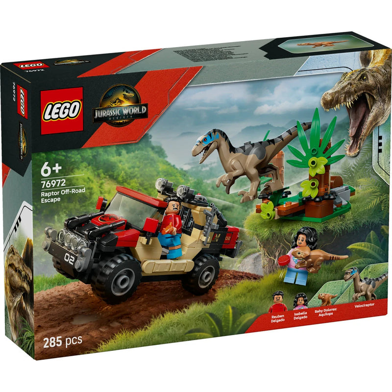 Lego 76972 Jurassic World Raptor Off-Road Escape (285 Pieces)