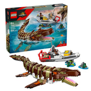 Lego 76974 Jurassic World Brick-Built Mosasaurus Boat Mission (858 Pieces)