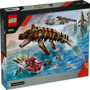 Lego 76974 Jurassic World Brick-Built Mosasaurus Boat Mission (858 Pieces)
