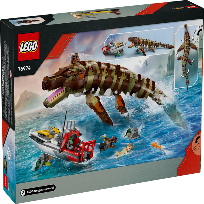Lego 76974 Jurassic World Brick-Built Mosasaurus Boat Mission (858 Pieces)-Construction-LEGO-Toycra
