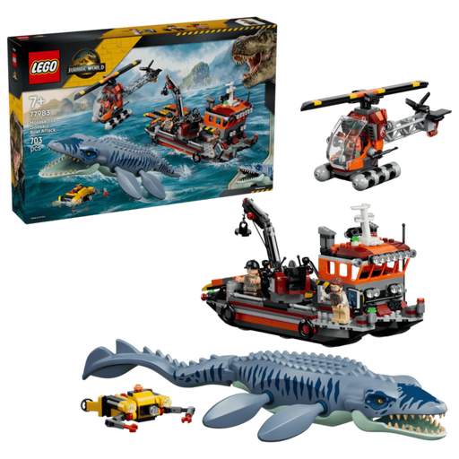 Lego 77983 Jurassic World Mosasaurus Dinosaur Boat Attack (703 Pcs)