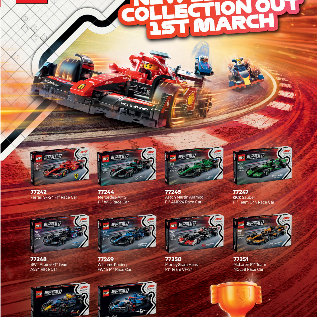 Lego Speed Champions Formula1 all 10 sets (77242 to 77251) — Toycra