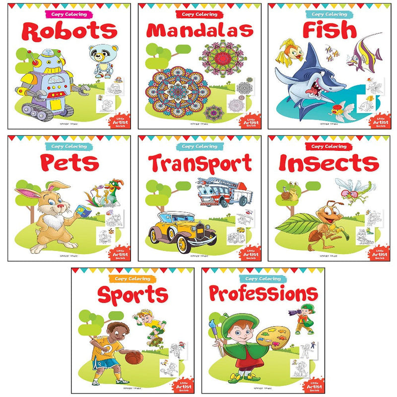 Let's Colour Copy Colouring pack Set of 8 books
