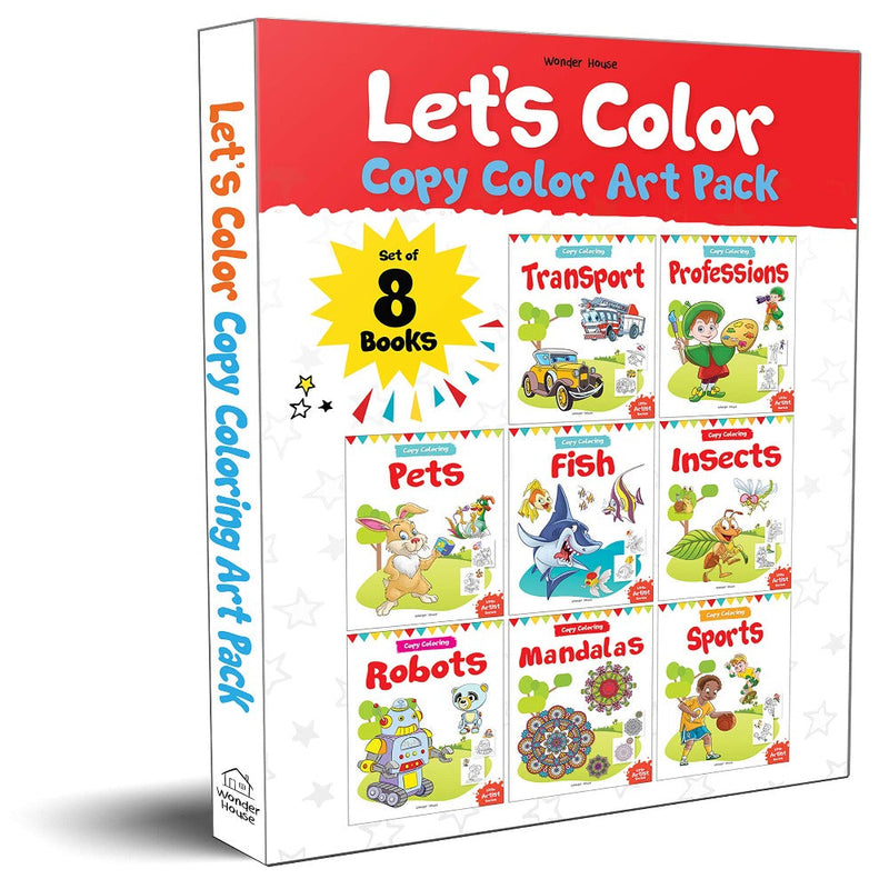 Let's Colour Copy Colouring pack Set of 8 books