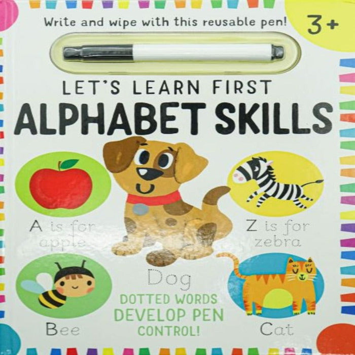 Let's Learn First : Alphabet Skills Wipe Clean-Activity Books-Bwe-Toycra