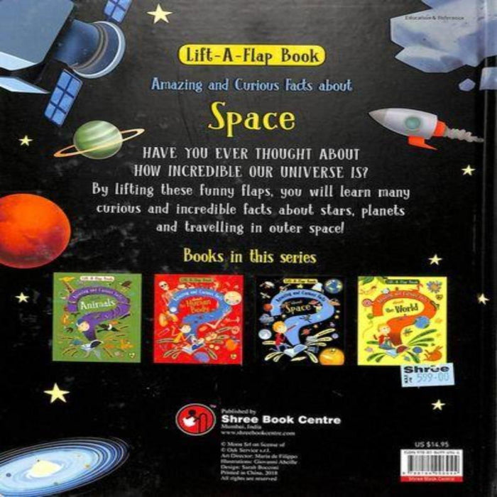 Lift A Flap Book : Amazing & Curious Facts About Space-Encyclopedia-SBC-Toycra