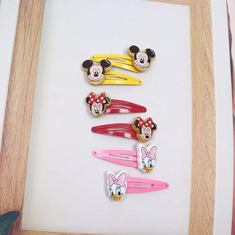Li'l Diva Disney Mickey, Minnie and Daisy Hair Clips Set of 6