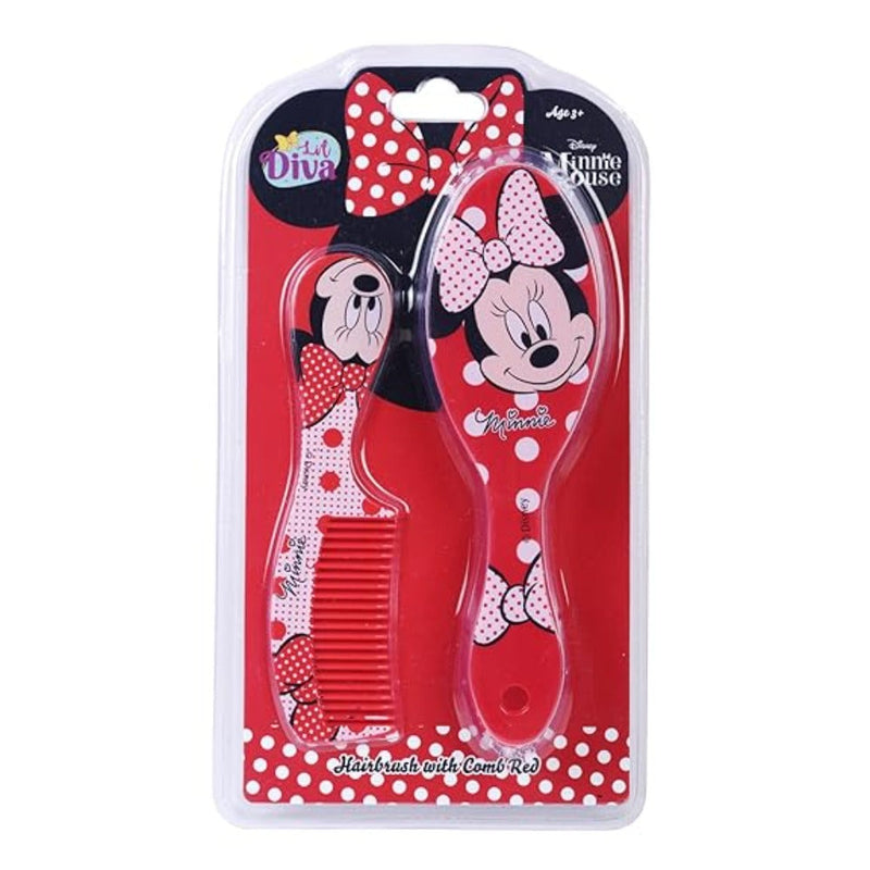 Li'l Diva Minnie Mouse Hair Brush With Comb