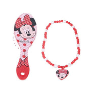 Lil Diva Minnie Mouse Hair Brush With Necklace White