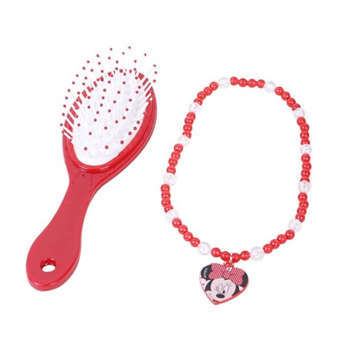 Lil Diva Minnie Mouse Hair Brush With Necklace White-Fashion accessory-Li'l Diva-Toycra