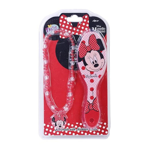 Lil Diva Minnie Mouse Hair Brush With Necklace White-Fashion accessory-Li'l Diva-Toycra