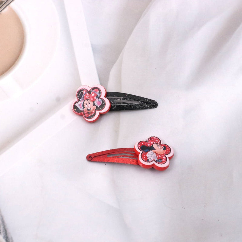 Lil Diva Minnie Mouse Hair Clips - 4 pcs