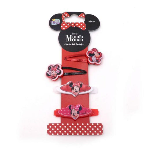 Lil Diva Minnie Mouse Hair Clips - 4 pcs-Fashion accessory-Li'l Diva-Toycra