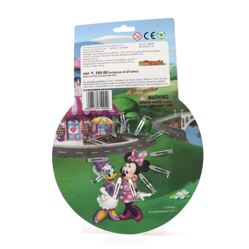 Lil Diva Minnie Mouse Hair Clips Pack Of 12