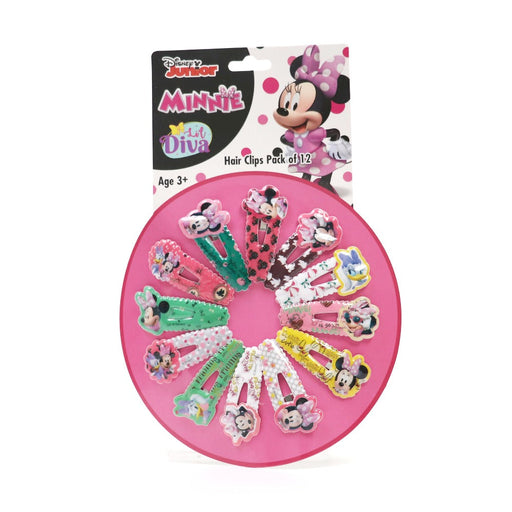 Lil Diva Minnie Mouse Hair Clips Pack Of 12-Fashion accessory-Li'l Diva-Toycra