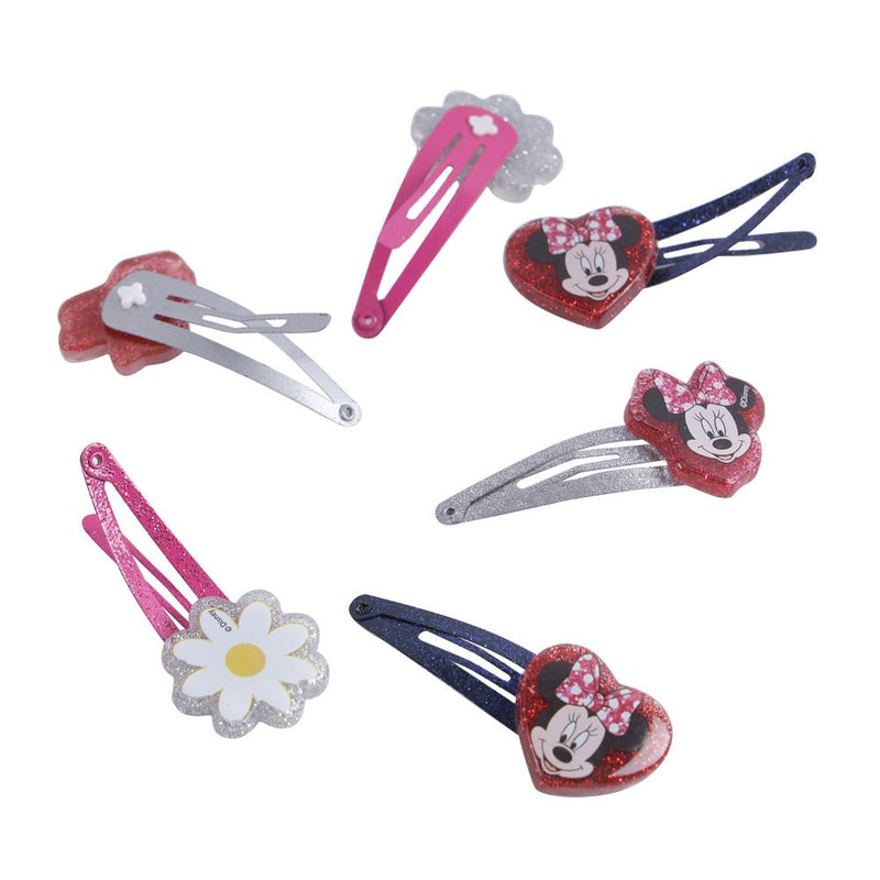 Lil Diva Minnie Mouse Hair Clips Pack Of 6