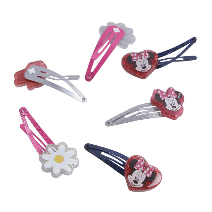 Lil Diva Minnie Mouse Hair Clips Pack Of 6-Fashion accessory-Lil Diva-Toycra