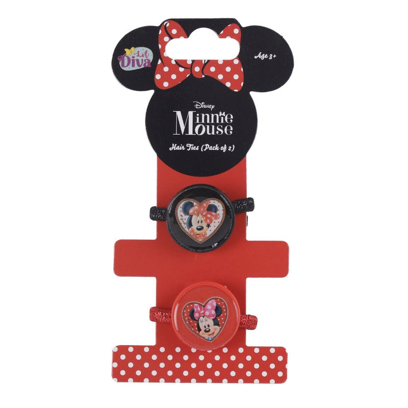 Lil Diva Minnie Mouse Hair Ties Pack Of 2