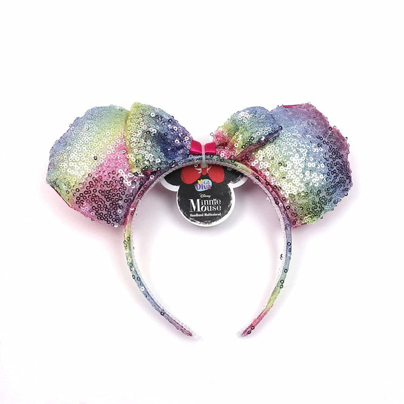 Li'l Diva Minnie Mouse Multicolored Headband With A Sequined Bow