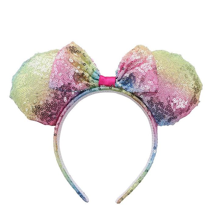 Li'l Diva Minnie Mouse Multicolored Headband With A Sequined Bow-Fashion accessory-Li'l Diva-Toycra