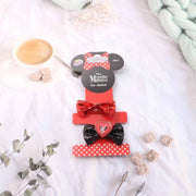 Lil Diva Minnie Mouse Pink Headband With A Polka Dot Bow