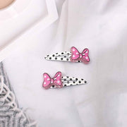 Li'l Diva Minnie Mouse Polka Dor Hair Clips Set Of 2