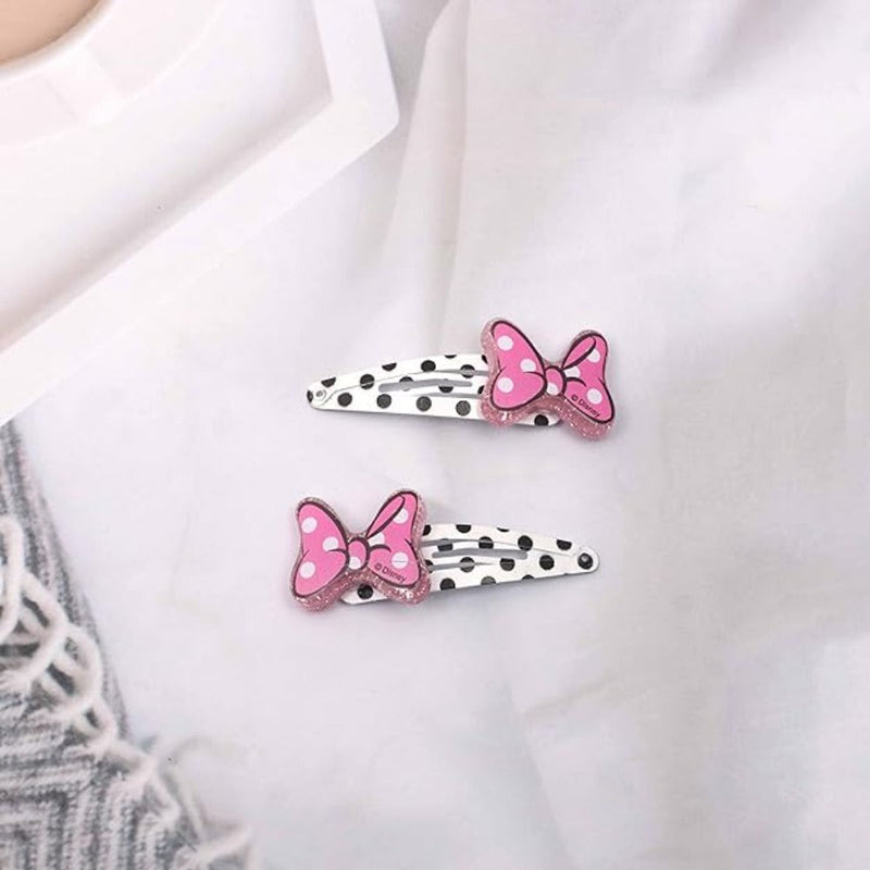 Li'l Diva Minnie Mouse Polka Dor Hair Clips Set Of 2