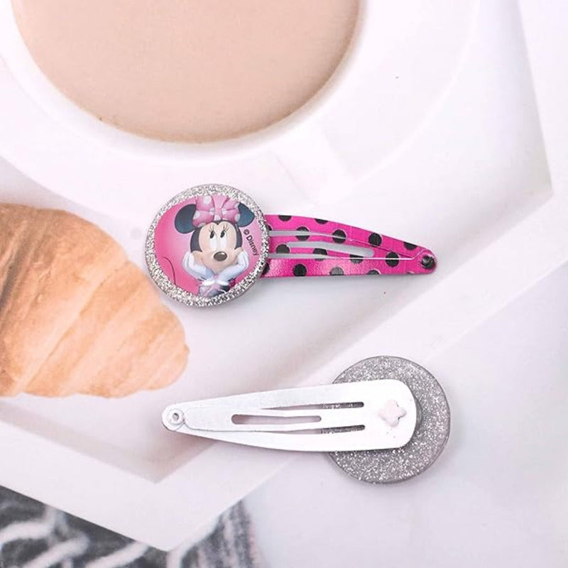 Li'l Diva Minnie Mouse Polka Dor Hair Clips Set Of 2