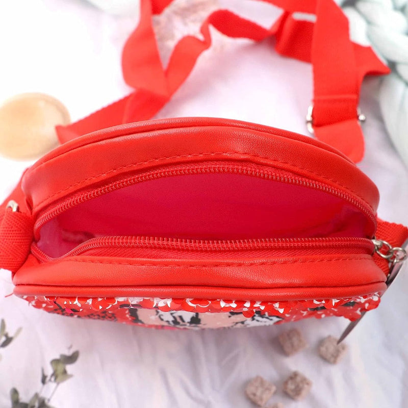 Lil Diva Minnie Mouse Sequin Sling Bag Red