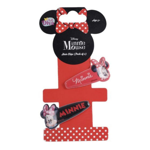 Lil Diva Minnie Mouse Snap Hair Clips - Pack of 2-Fashion accessory-Li'l Diva-Toycra