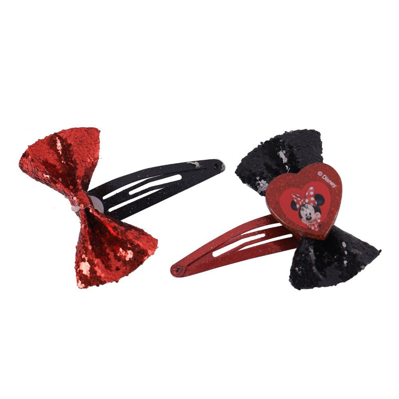 Li'l Diva Minnie Mouse Snap Hair Clips With Bow Pack Of 2
