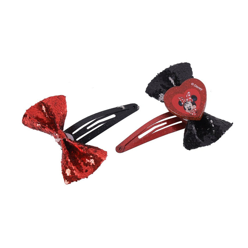 Li'l Diva Minnie Mouse Snap Hair Clips With Bow Pack Of 2