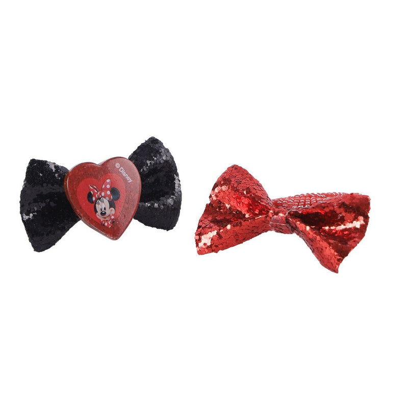 Li'l Diva Minnie Mouse Snap Hair Clips With Bow Pack Of 2