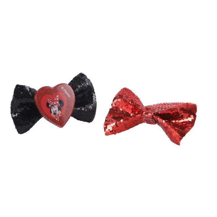 Li'l Diva Minnie Mouse Snap Hair Clips With Bow Pack Of 2-Fashion accessory-Li'l Diva-Toycra