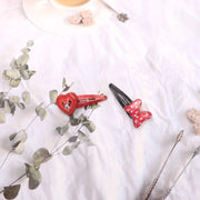Lil Diva Minnie Mouse Snap Hair Clips With Charms Pack Of 2
