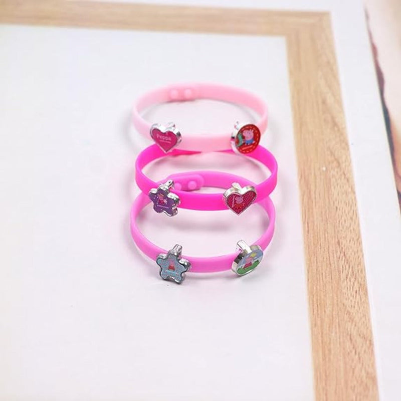 Li'l Diva Peppa Pig Fashion Accessories Bracelet + Chams Set
